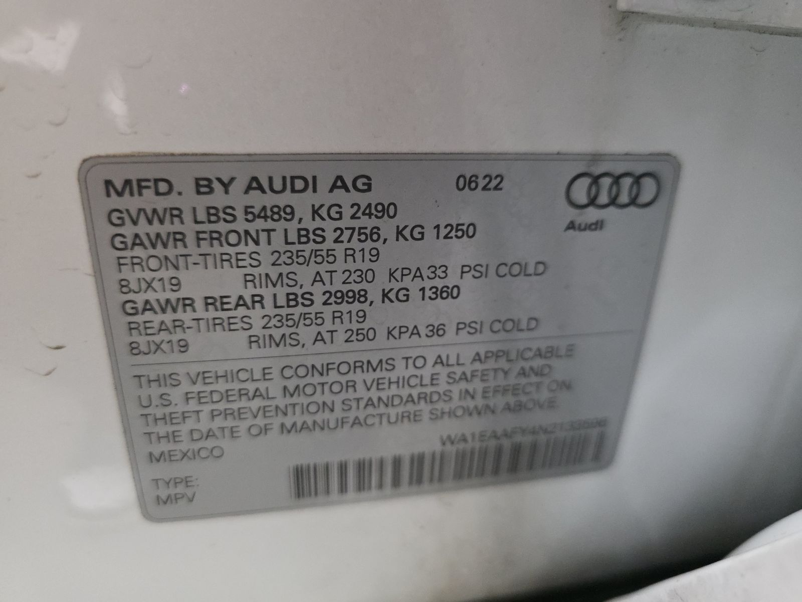 2022 Audi Q5 S line Premium Plus AWD