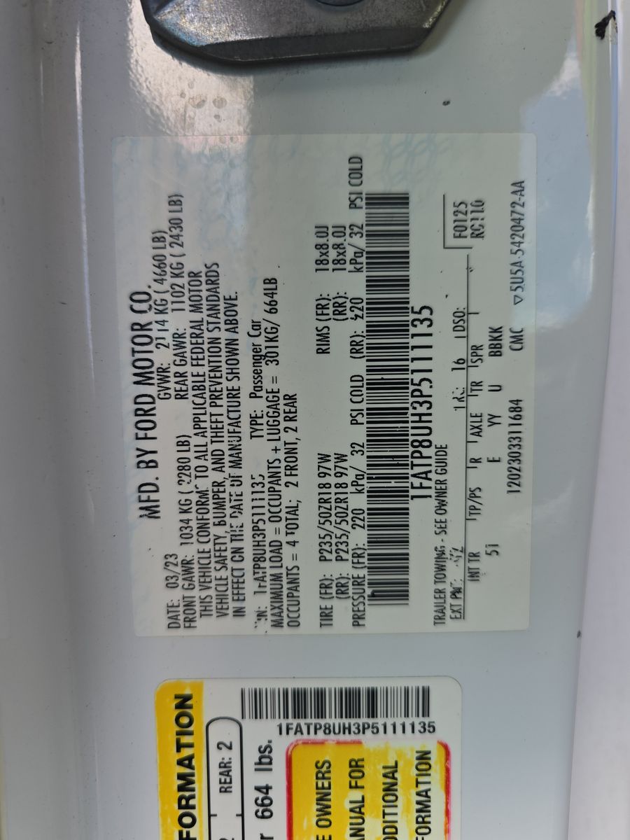 2023 Ford Mustang EcoBoost Premium RWD