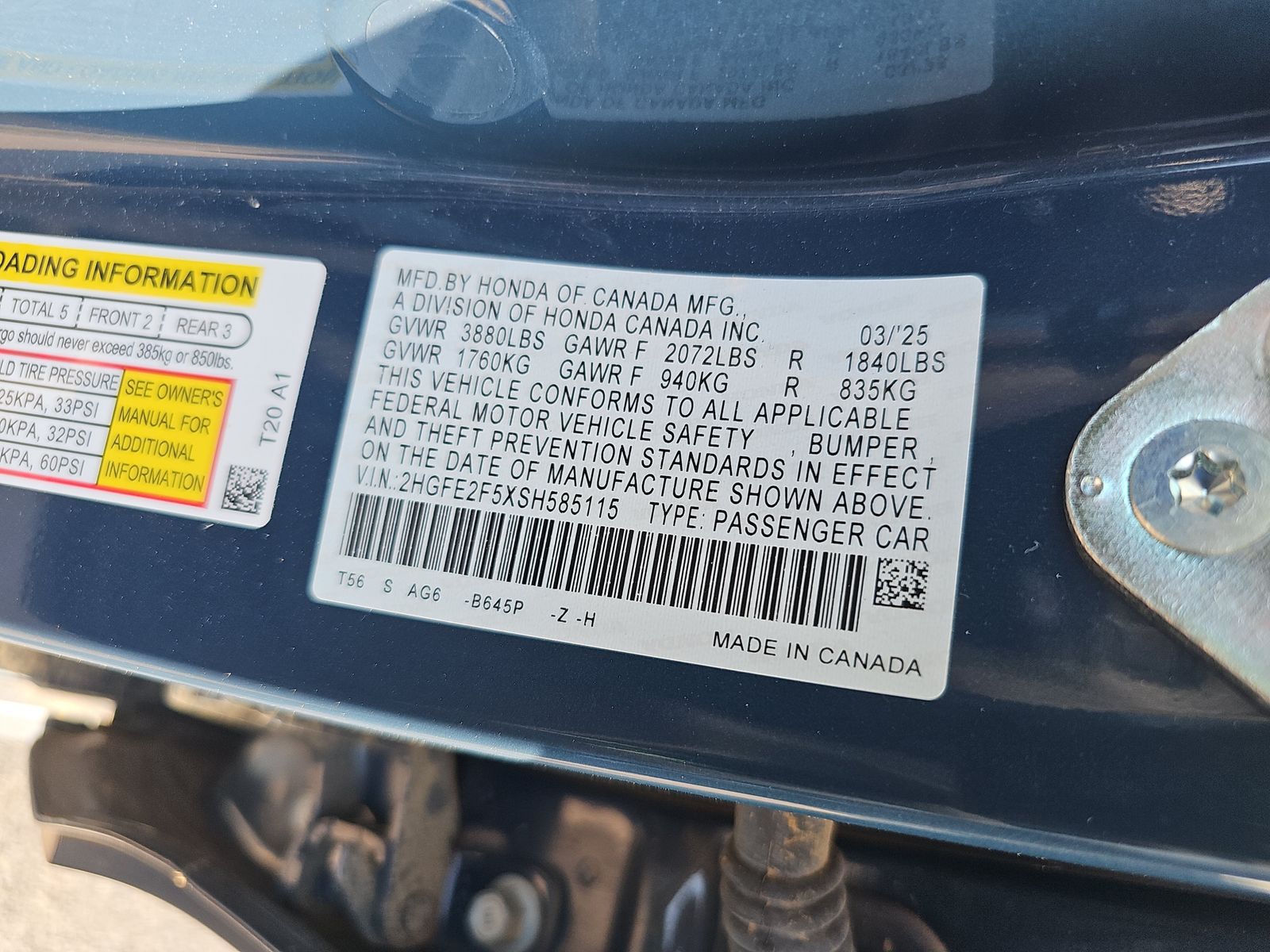 2025 Honda Civic Sport FWD