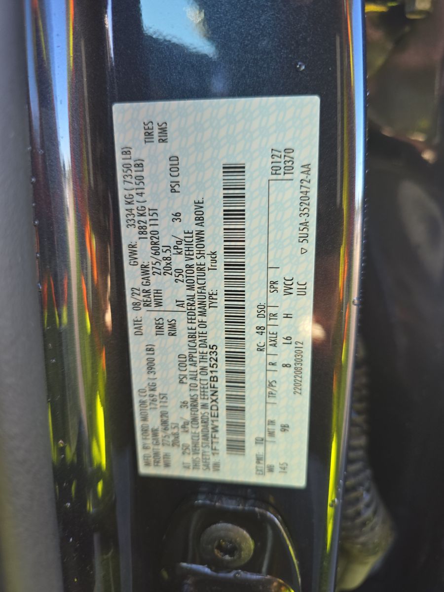 2022 Ford F-150 Lariat AWD