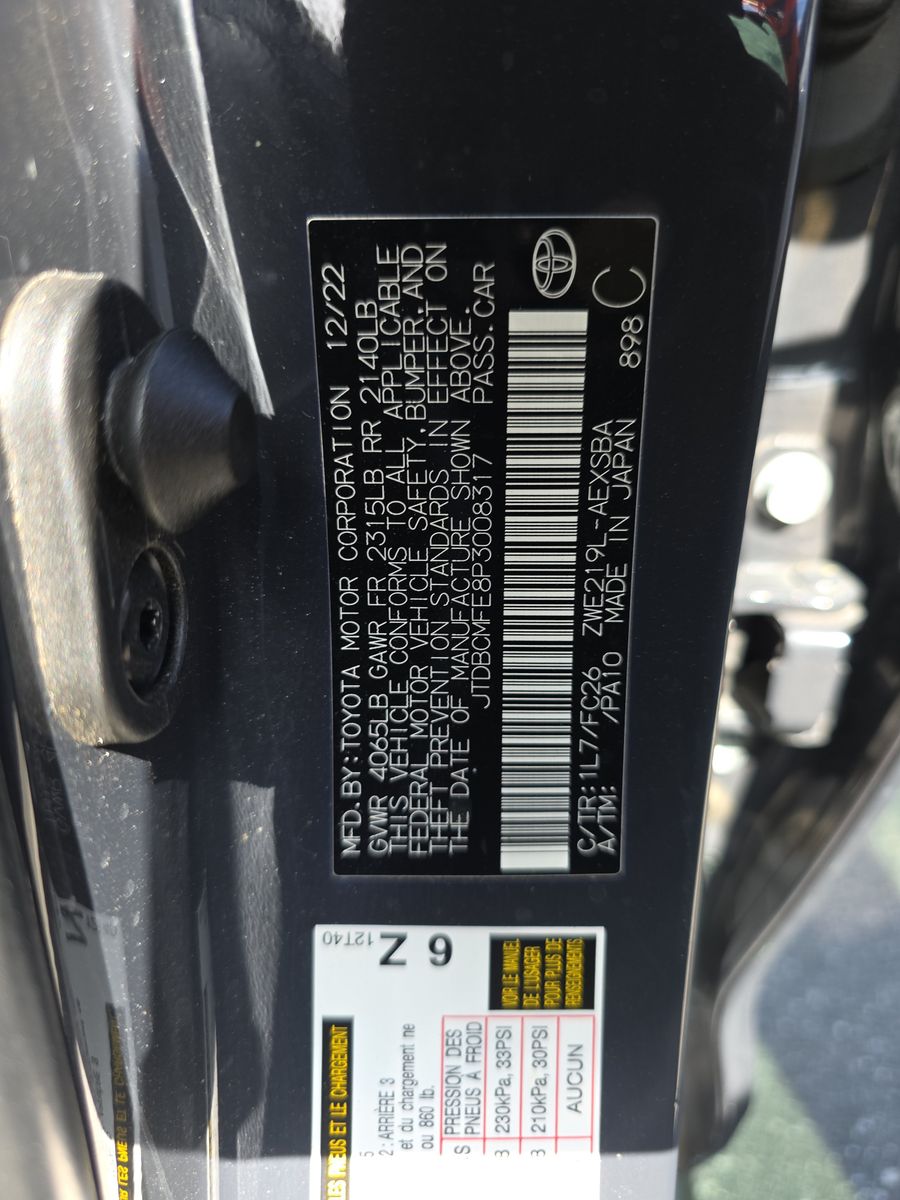 2023 Toyota Corolla Hybrid SE FWD