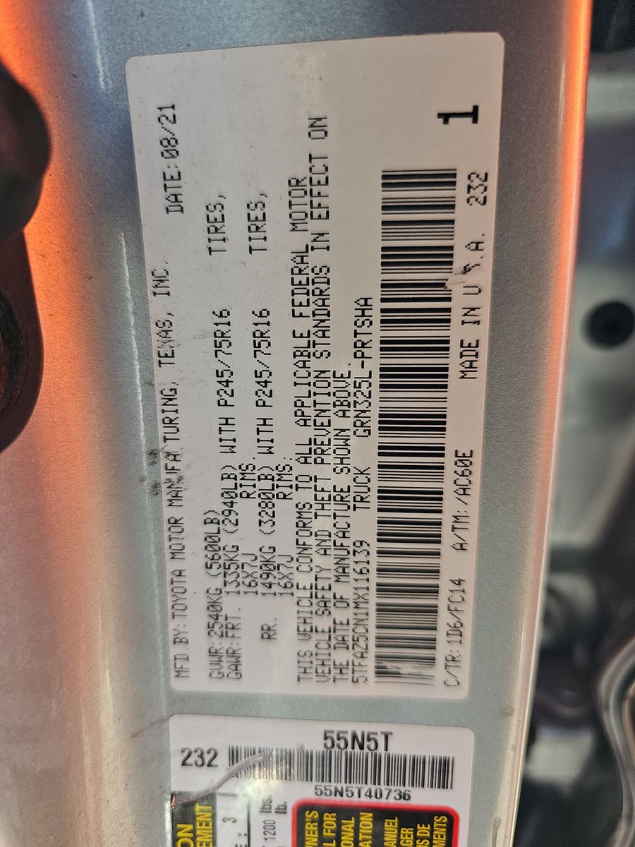 2021 Toyota Tacoma SR5 RWD