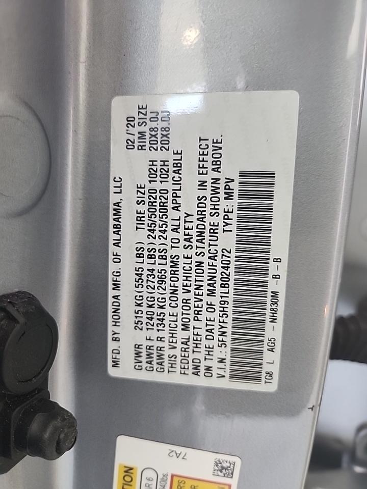 2020 Honda Pilot Touring FWD