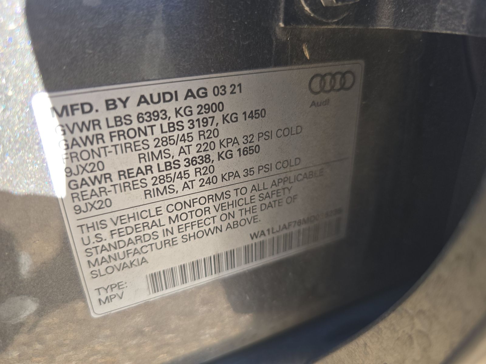 2021 Audi Q7 2.0T Premium Plus AWD