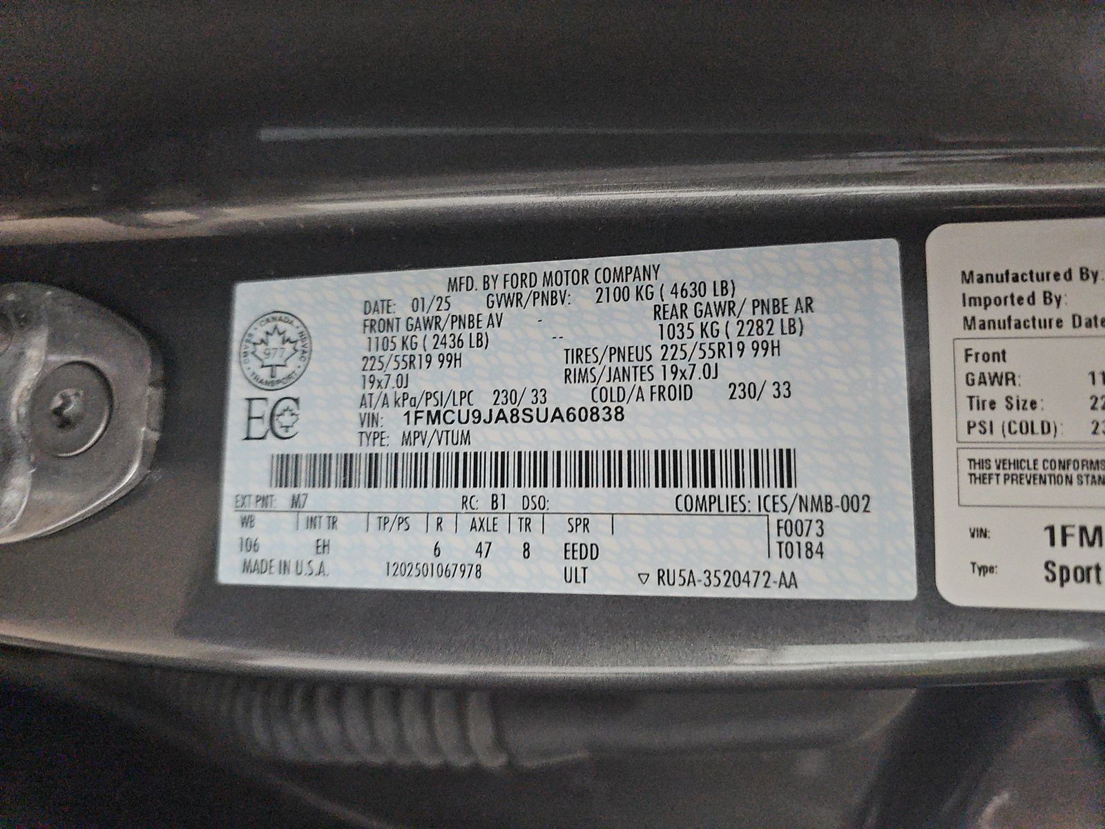 2025 Ford Escape Platinum AWD