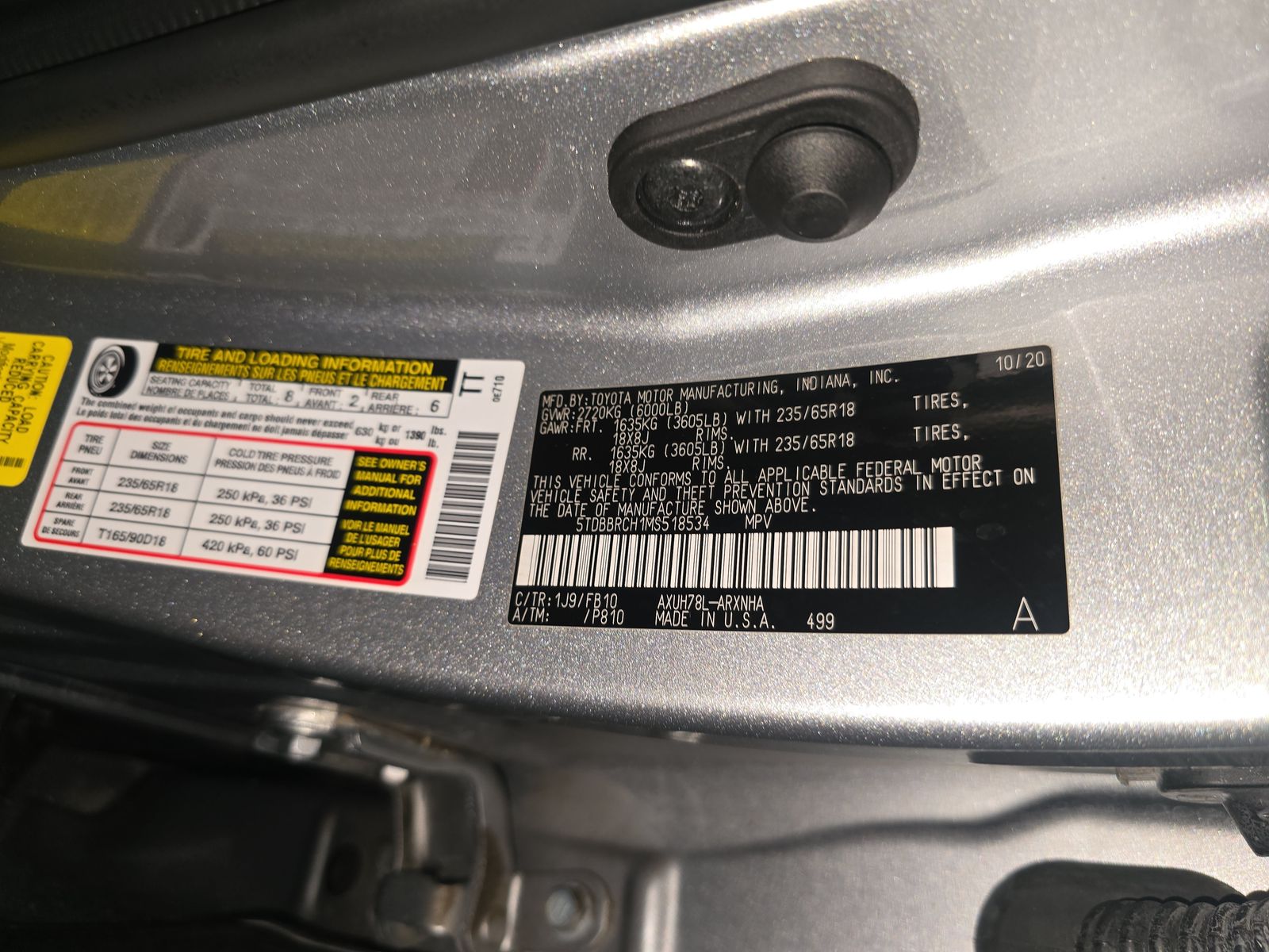 2021 Toyota Highlander Hybrid LE AWD