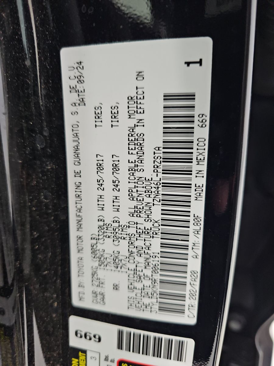 2024 Toyota Tacoma SR AWD