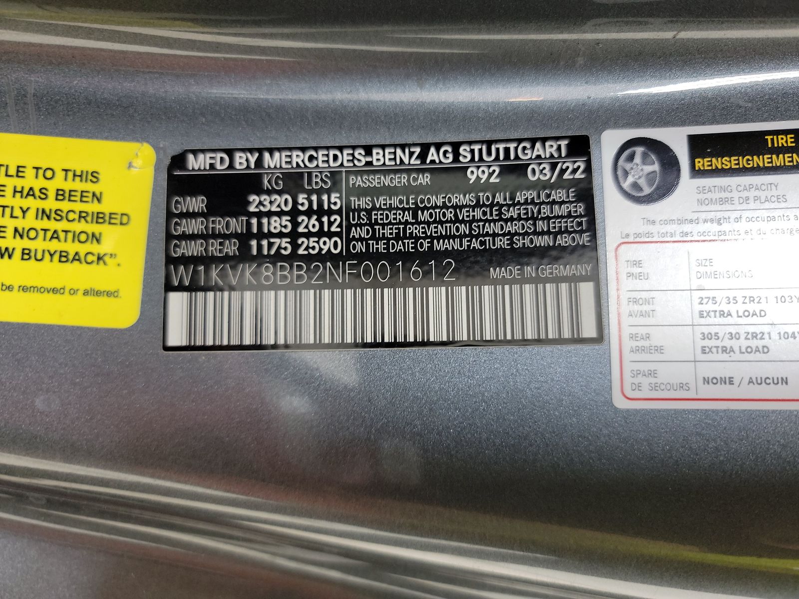 2022 Mercedes-Benz SL-Class AMG SL 63 AWD