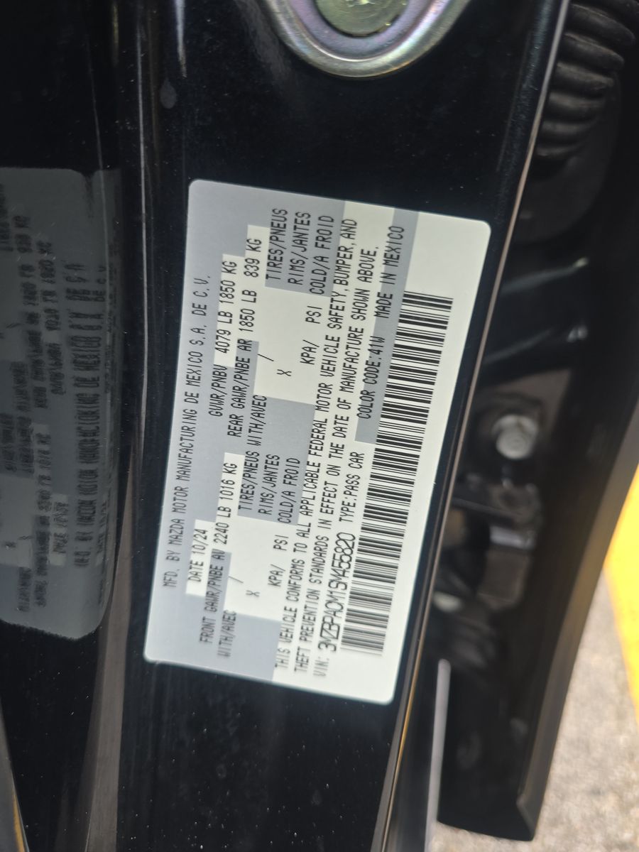 2025 MAZDA MAZDA3 2.5 S FWD