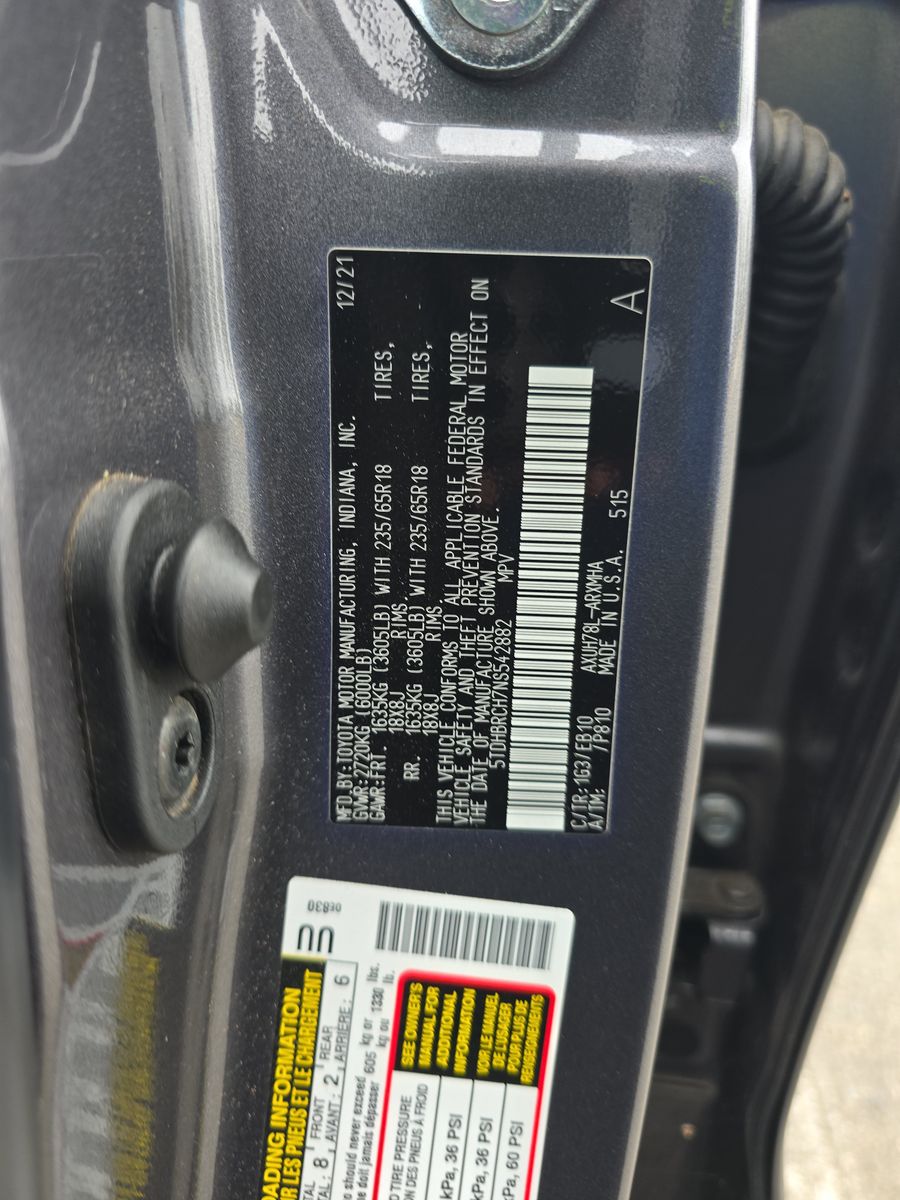 2022 Toyota Highlander Hybrid XLE AWD