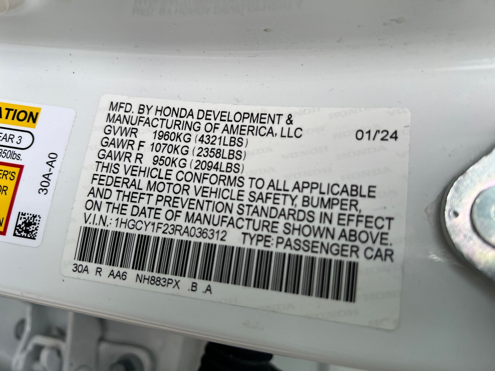 2024 Honda Accord LX FWD