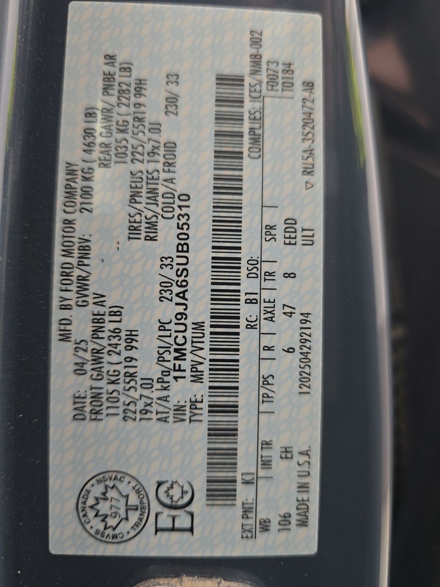 2025 Ford Escape Platinum AWD