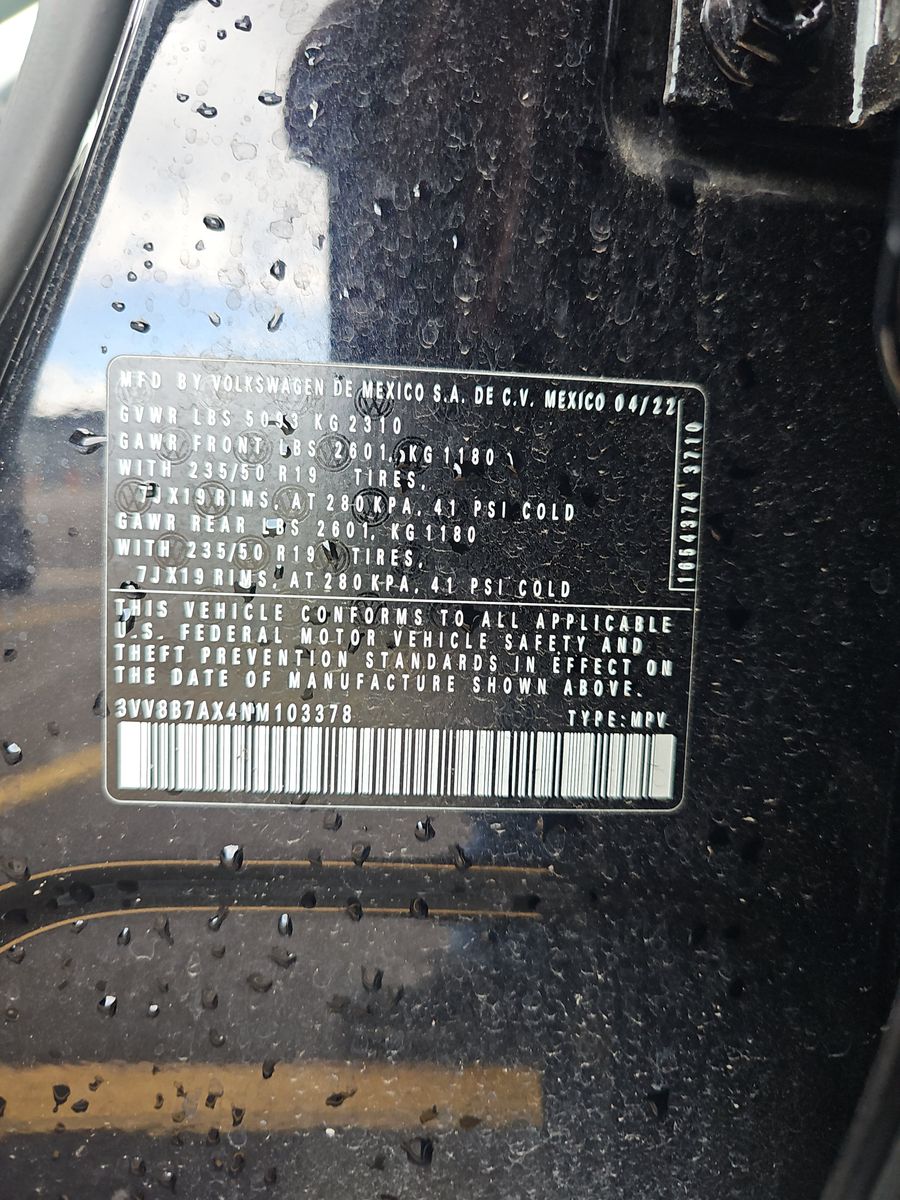 2022 Volkswagen Tiguan 2.0T SE R-Line Black AWD