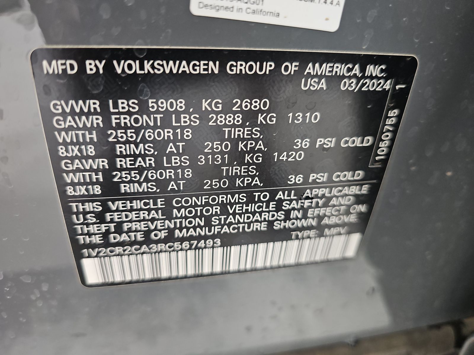 2024 Volkswagen Atlas 2.0T Peak Edition SE AWD