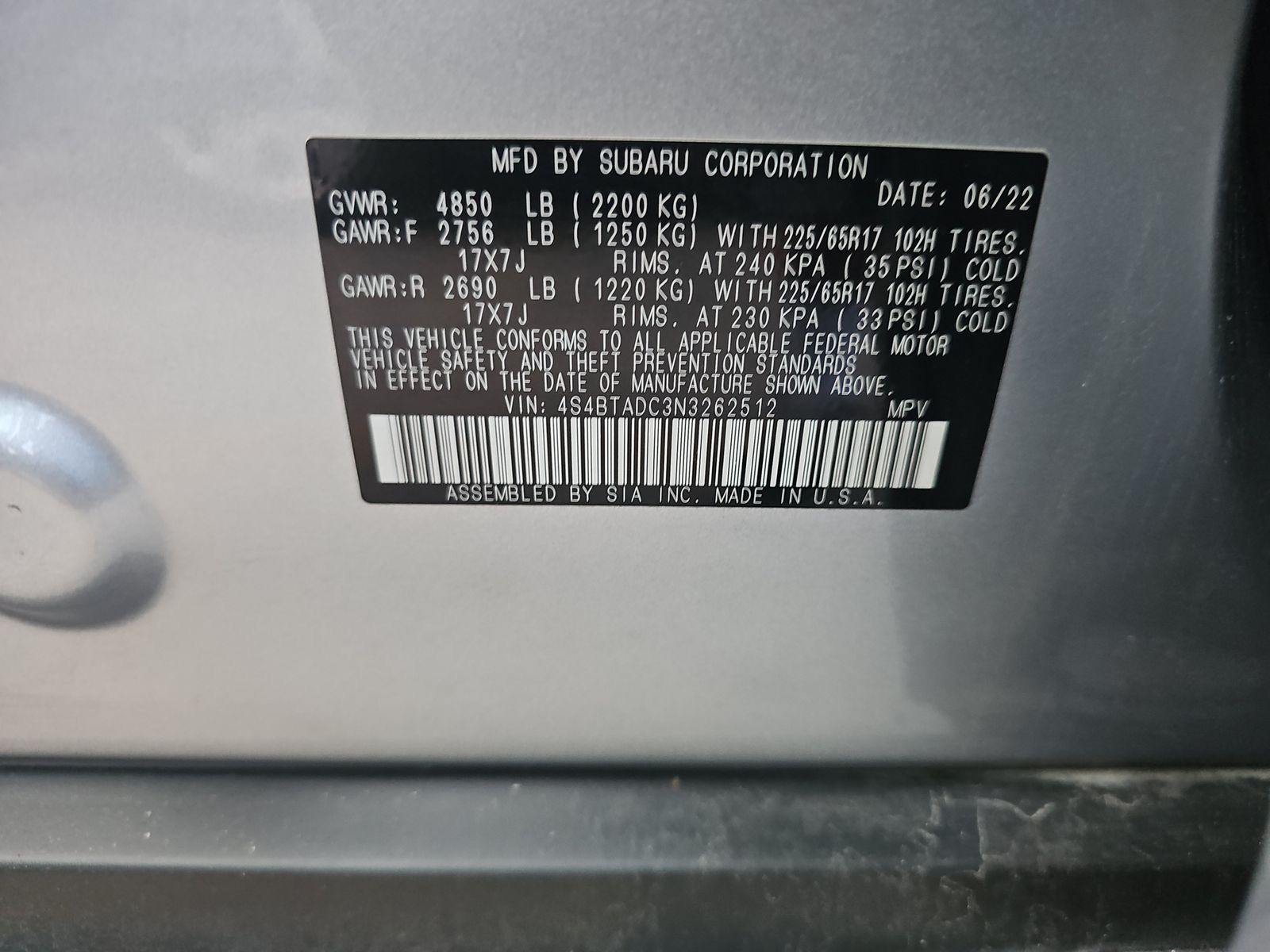 2022 Subaru Outback Premium AWD