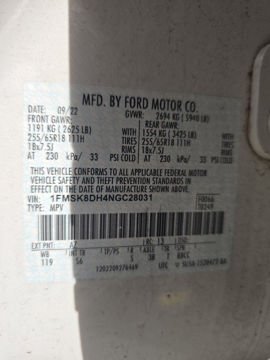 2022 Ford Explorer XLT AWD