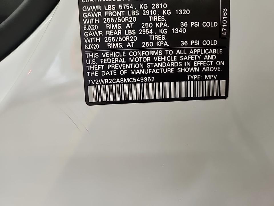 2021 Volkswagen Atlas 3.6L SE FWD