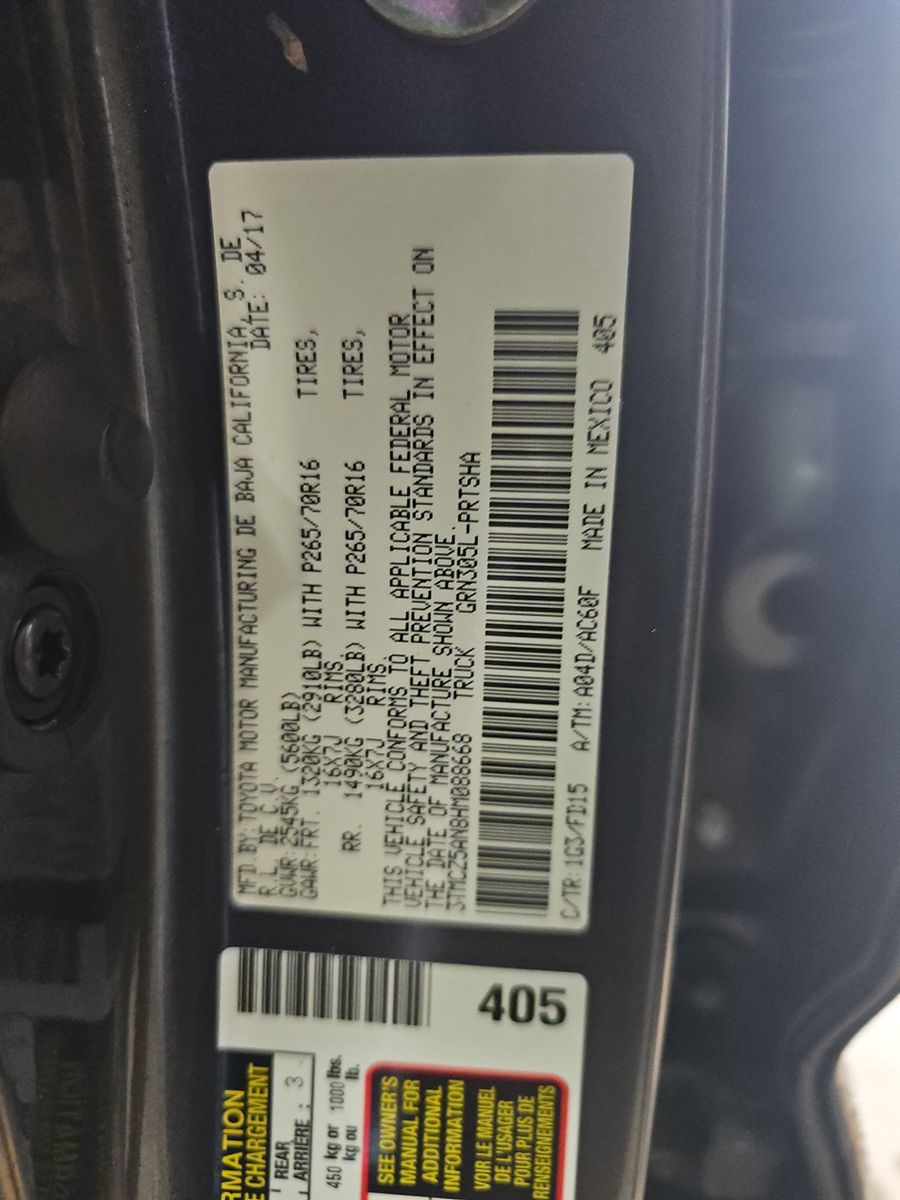 2017 Toyota Tacoma TRD Off-Road AWD