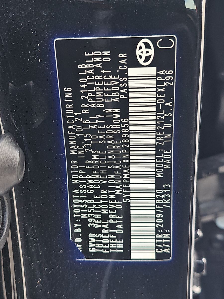 2022 Toyota Corolla LE FWD