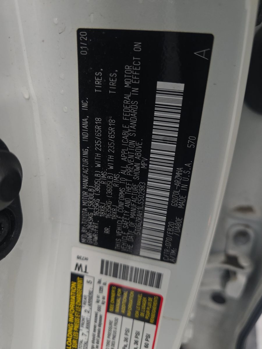 2020 Toyota Highlander XLE FWD