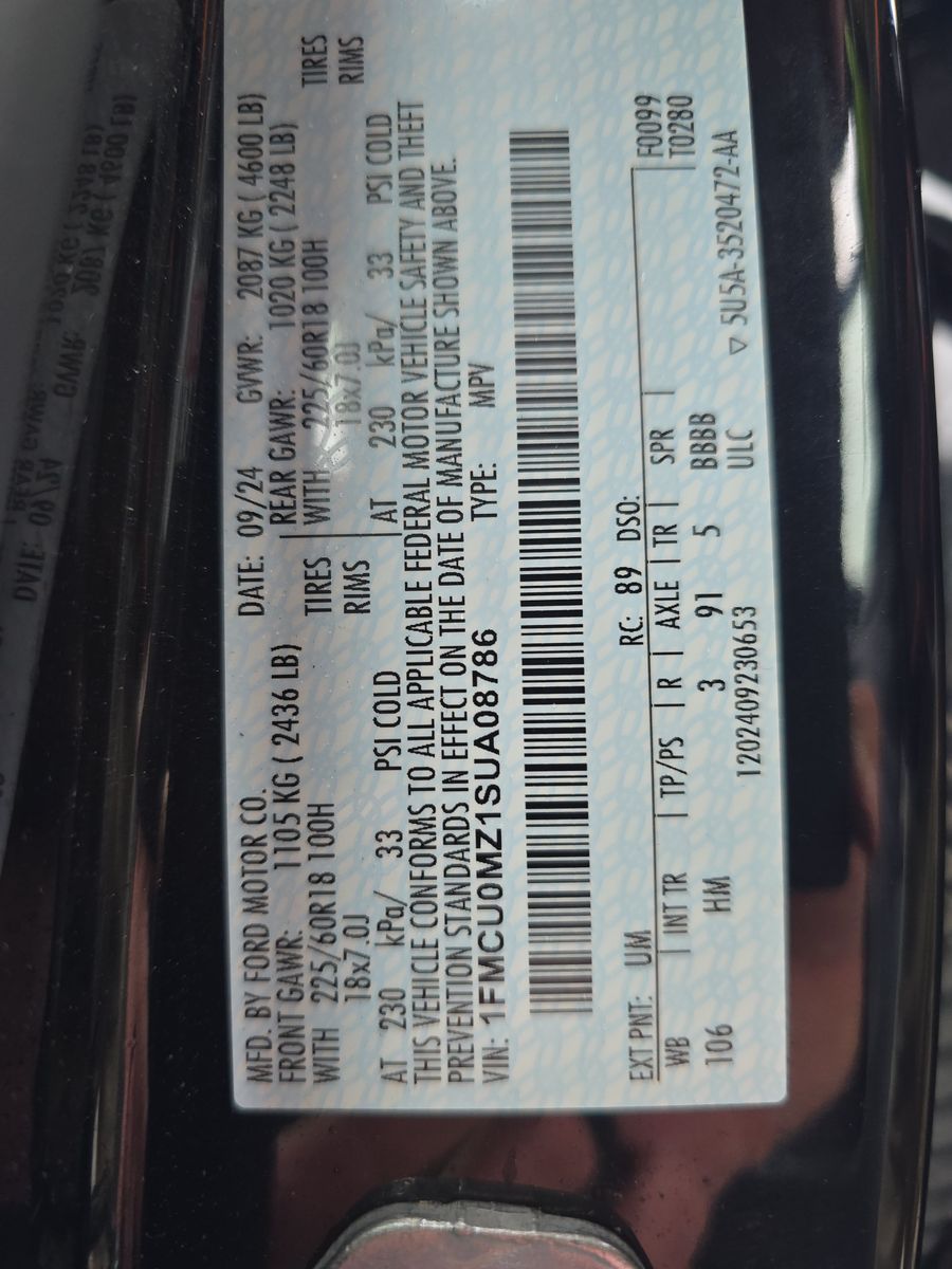 2025 Ford Escape Hybrid ST-Line FWD