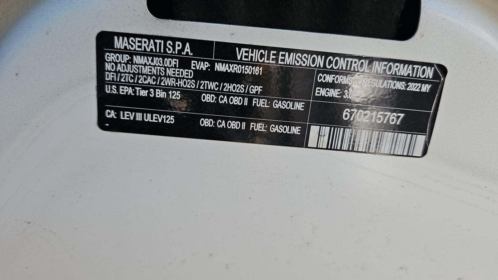 2022 Maserati Quattroporte GT RWD