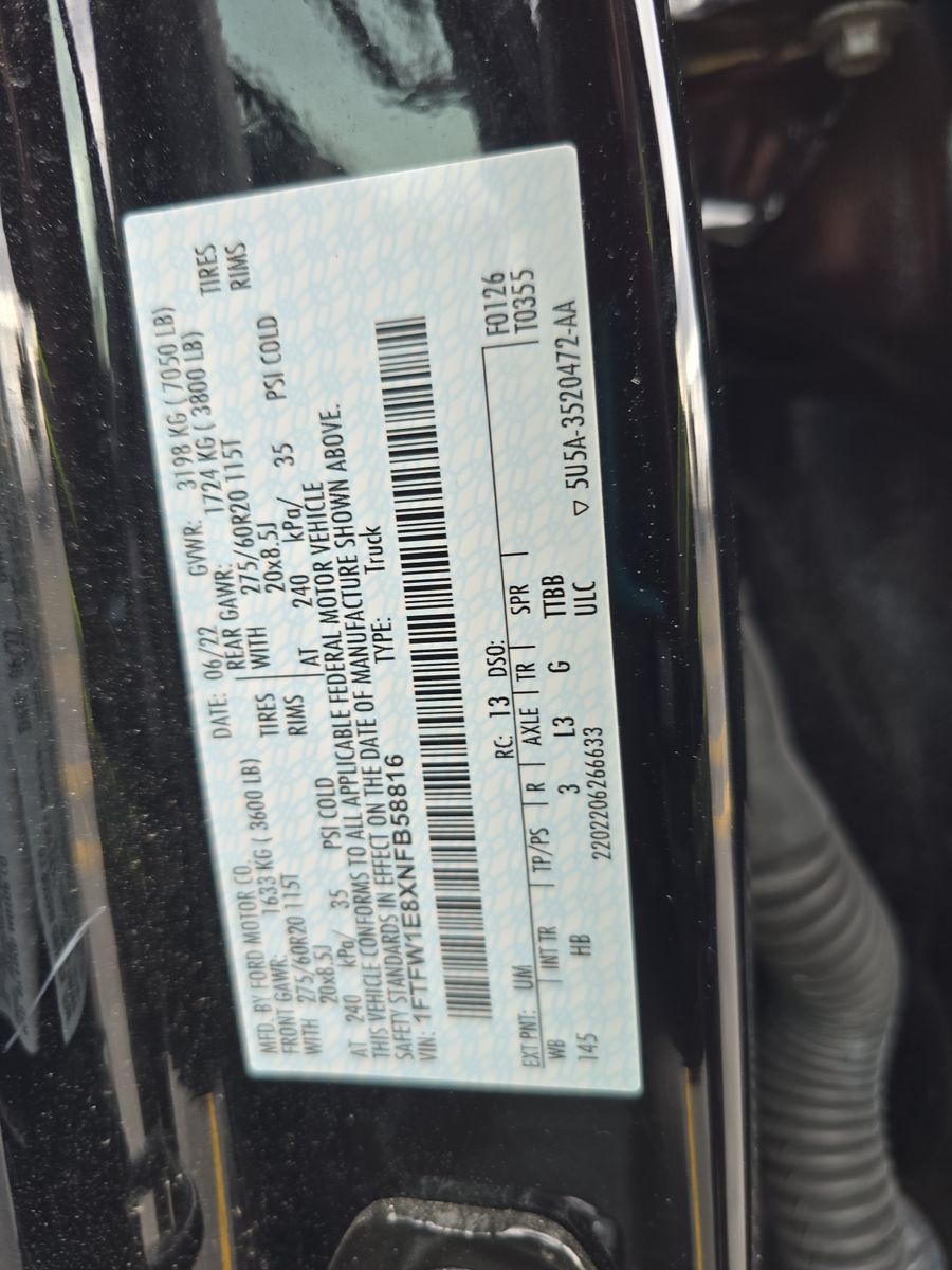 2022 Ford F-150 Lariat AWD