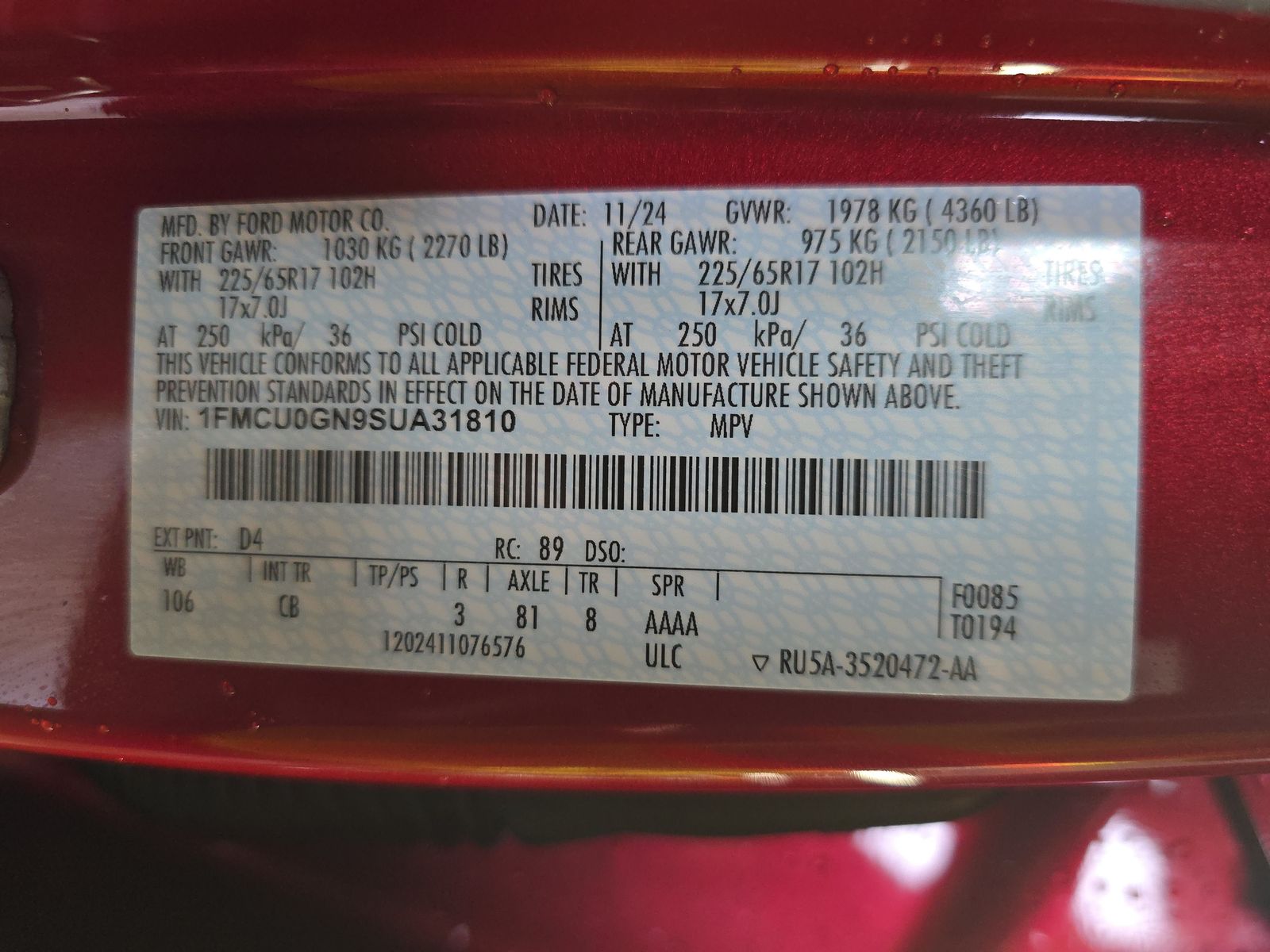 2025 Ford Escape Active FWD