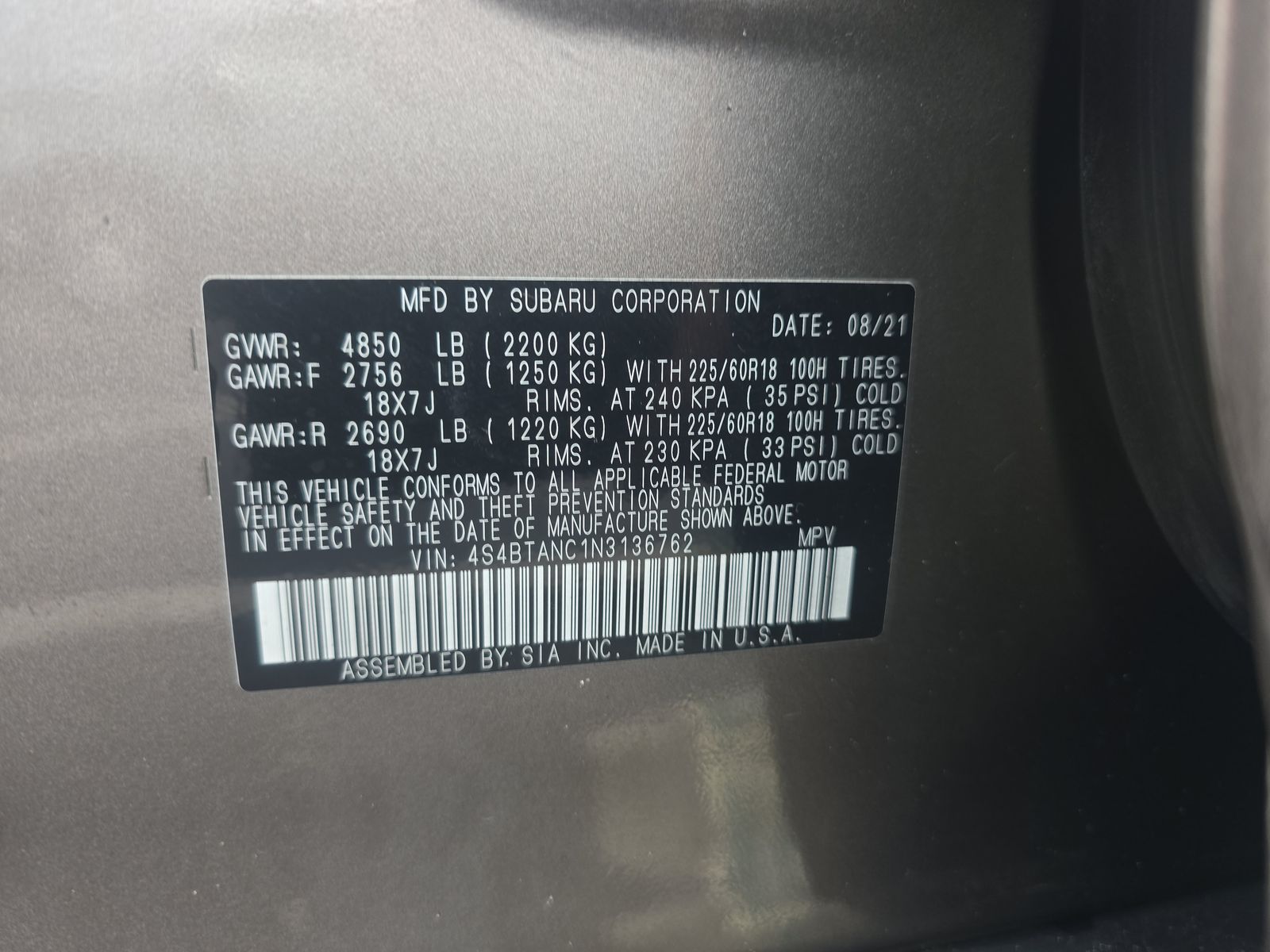 2022 Subaru Outback Limited AWD