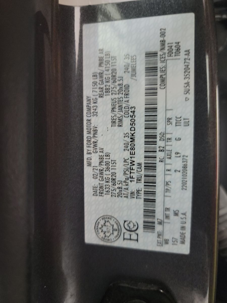 2021 Ford F-150 XLT AWD