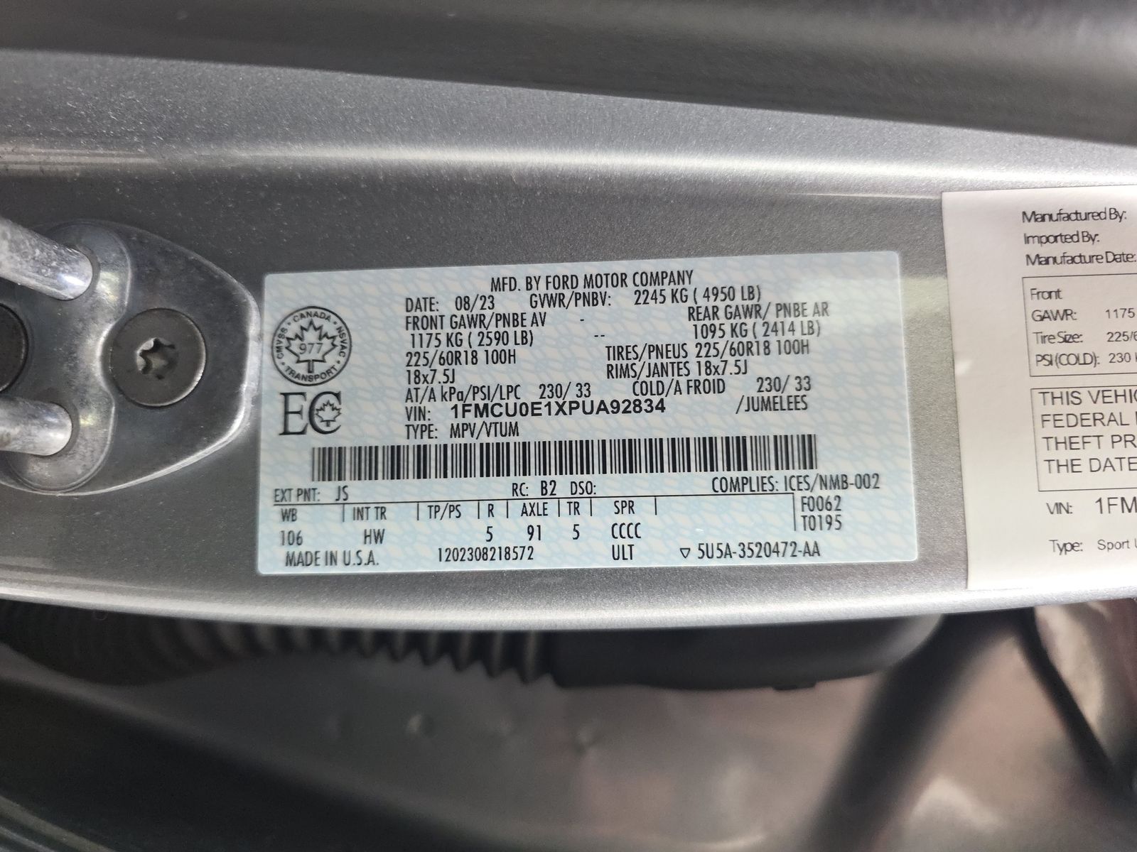 2023 Ford Escape Plug-In Hybrid FWD