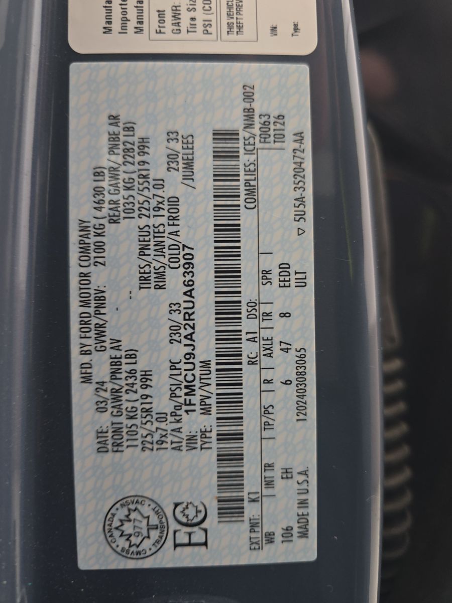 2024 Ford Escape Platinum AWD