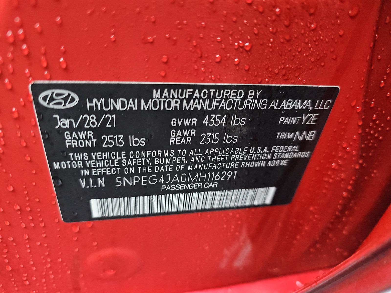 2021 Hyundai Sonata SE FWD