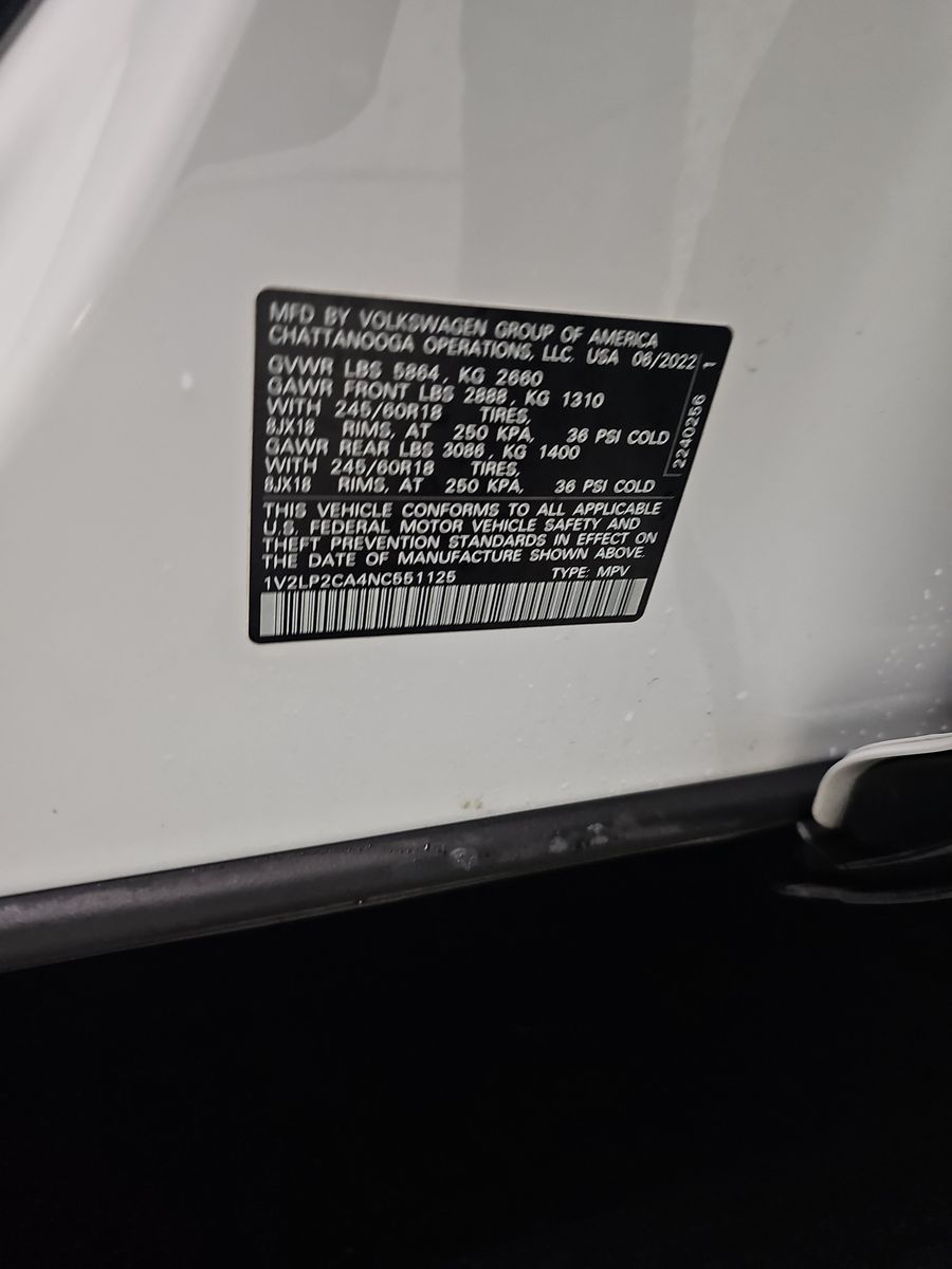 2022 Volkswagen Atlas 2.0T SE AWD