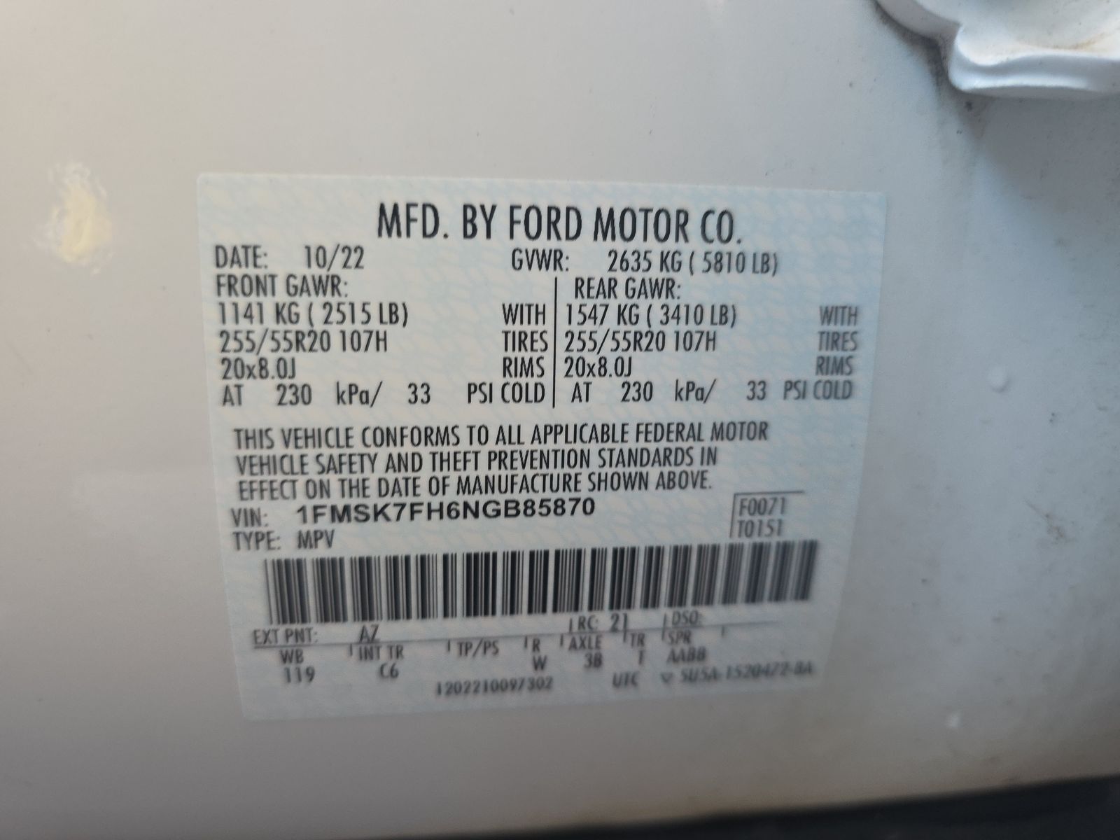 2022 Ford Explorer Limited RWD