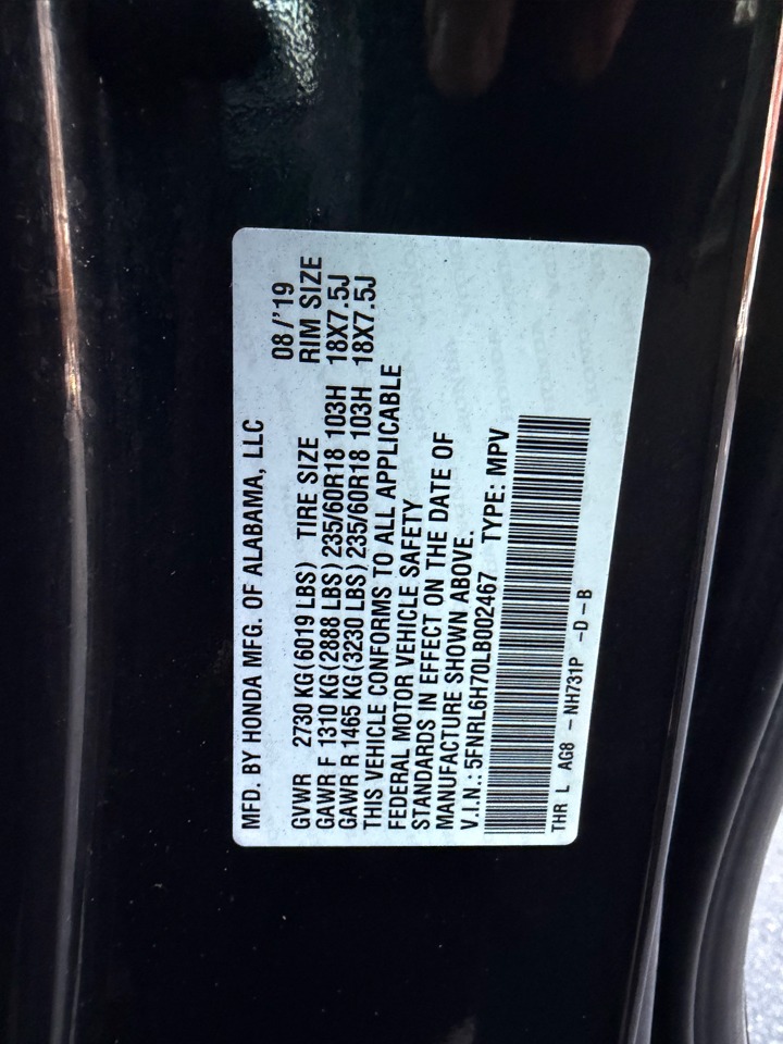 2020 Honda Odyssey EX-L FWD