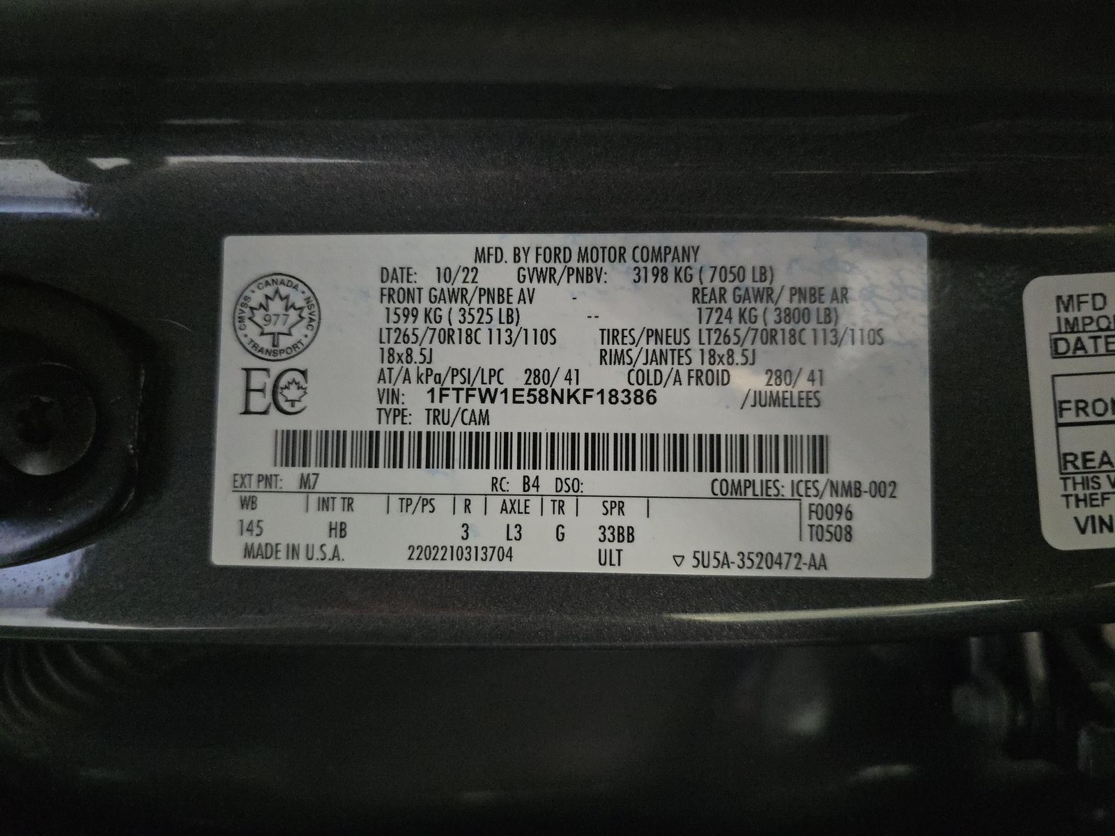 2022 Ford F-150 Lariat AWD