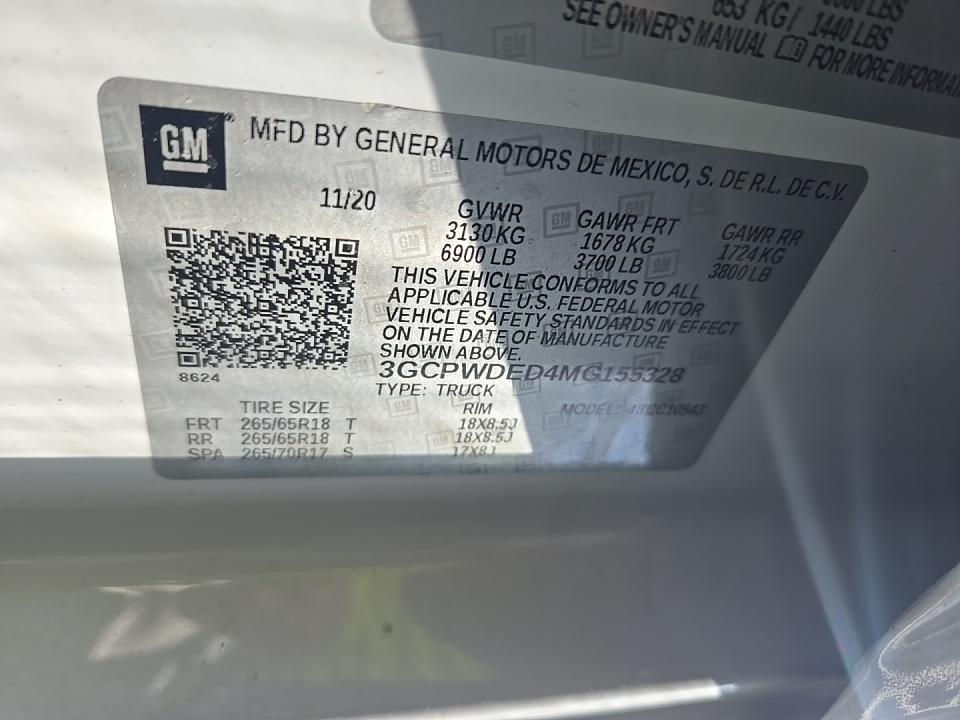 2021 Chevrolet Silverado 1500 RST RWD