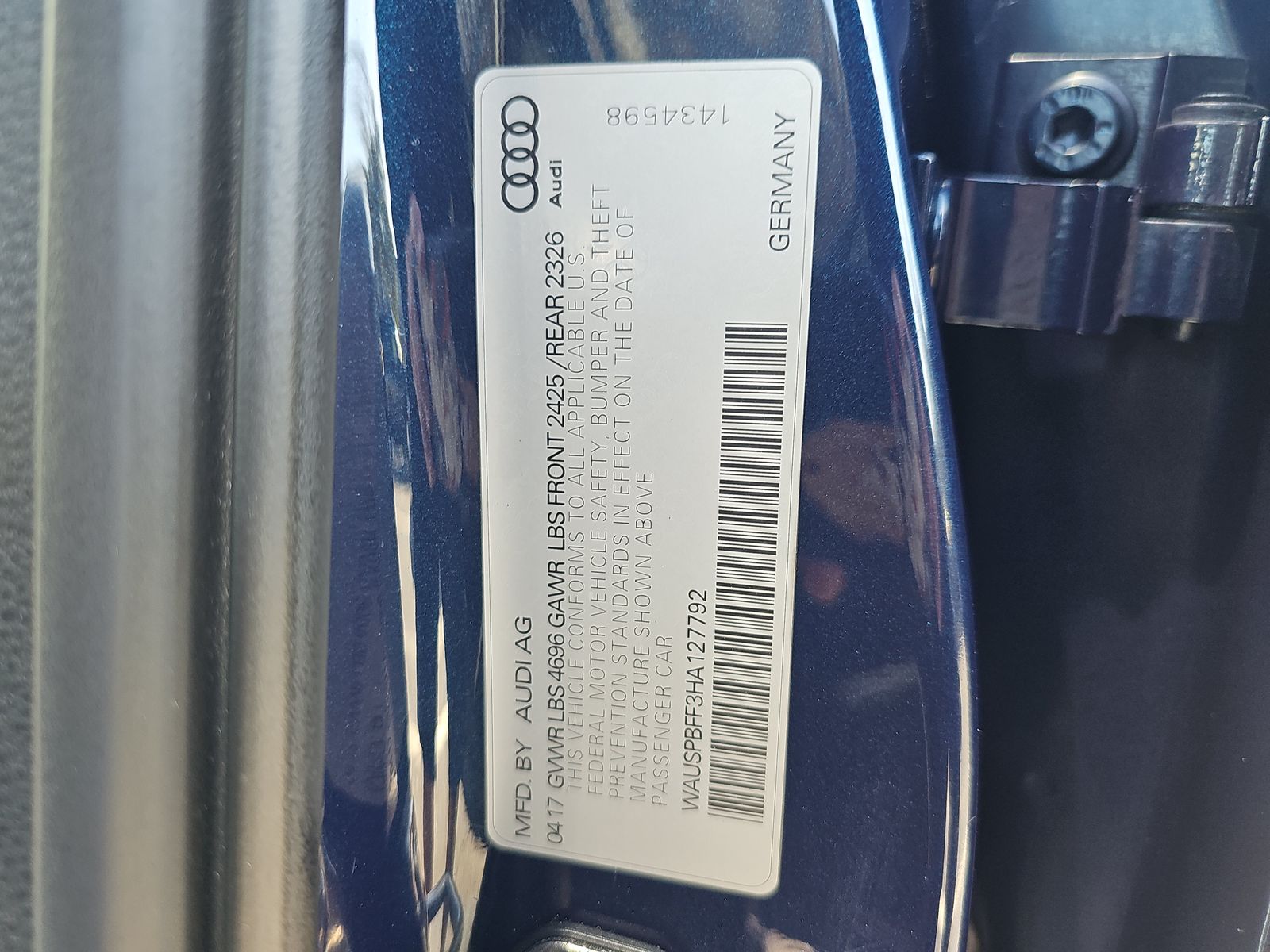 2017 Audi A3 e-tron Prestige FWD