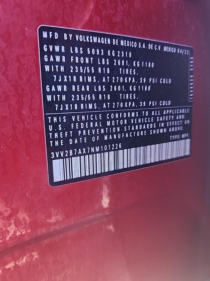 2022 Volkswagen Tiguan 2.0T SE AWD