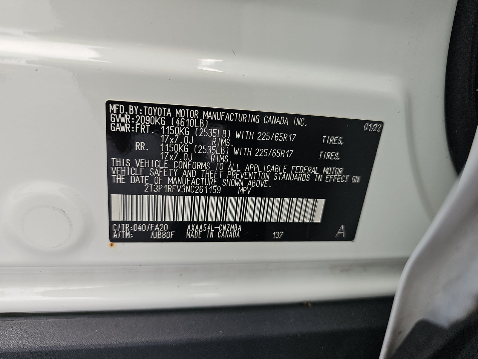 2022 Toyota RAV4 XLE AWD