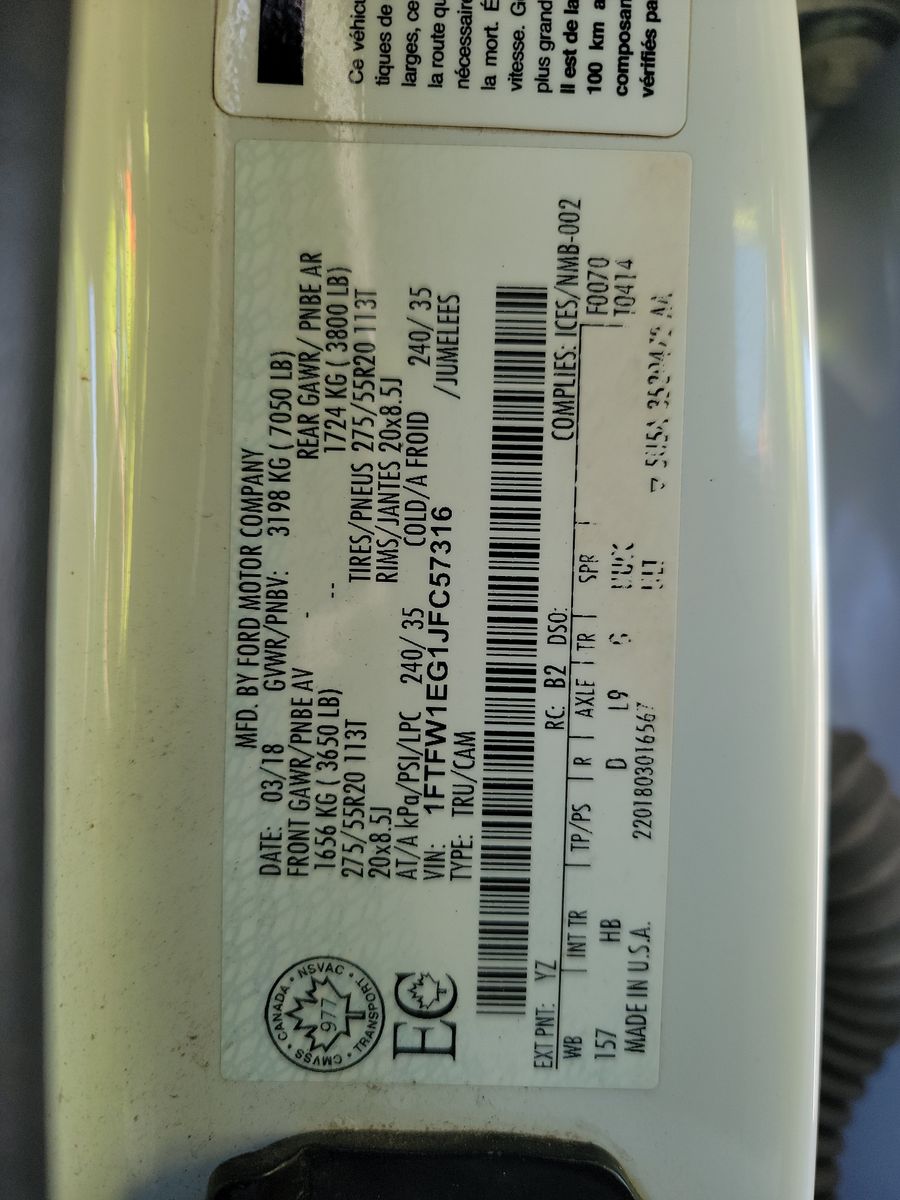 2018 Ford F-150 Lariat AWD