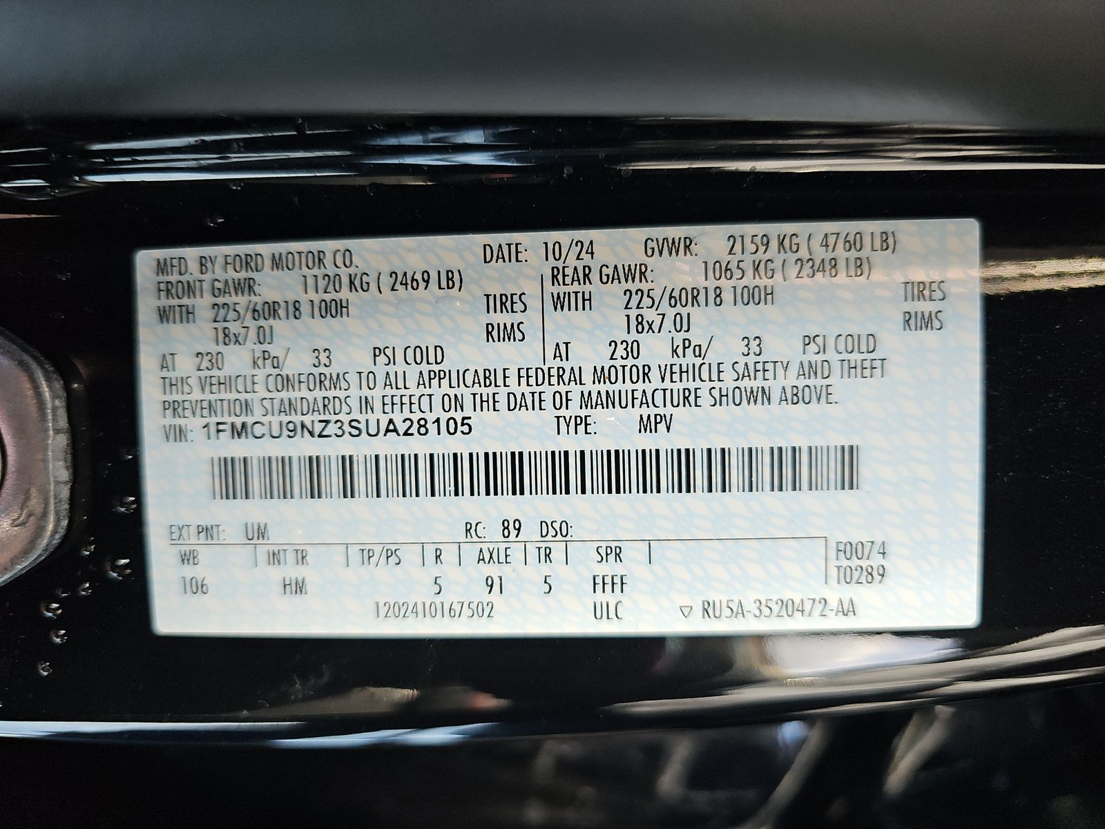 2025 Ford Escape Hybrid ST-Line Elite AWD