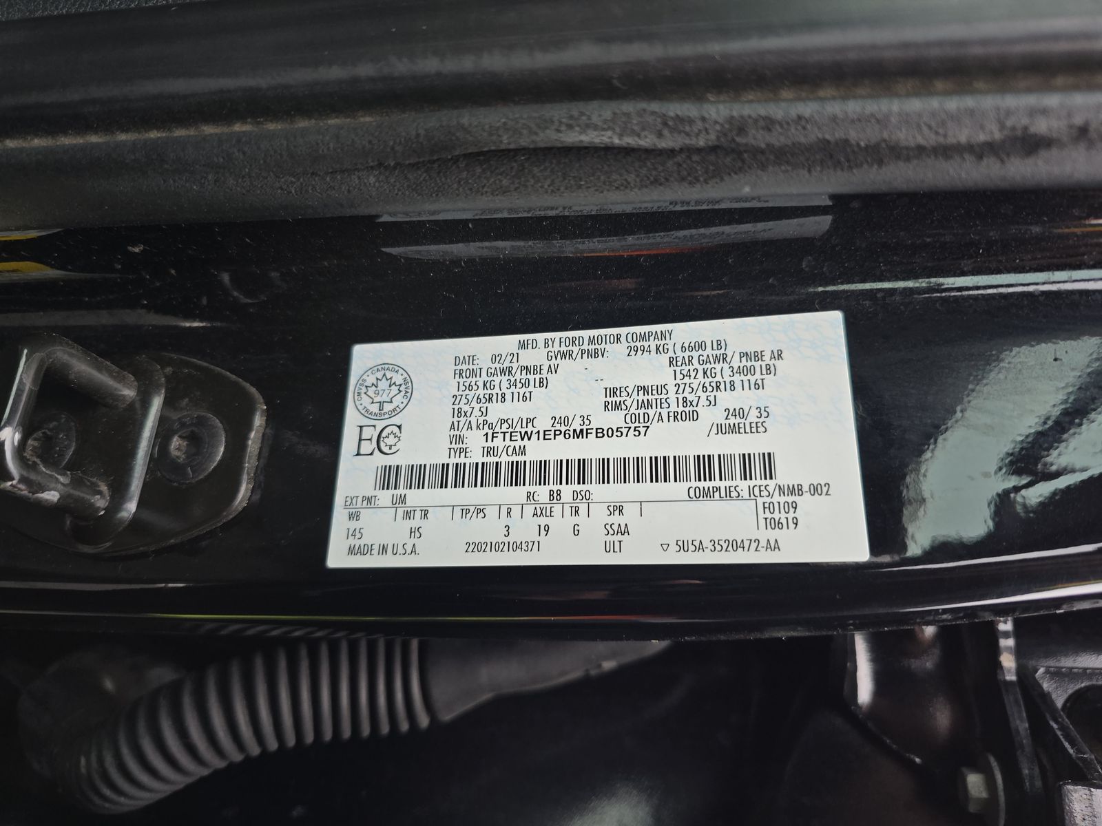 2021 Ford F-150 Lariat AWD