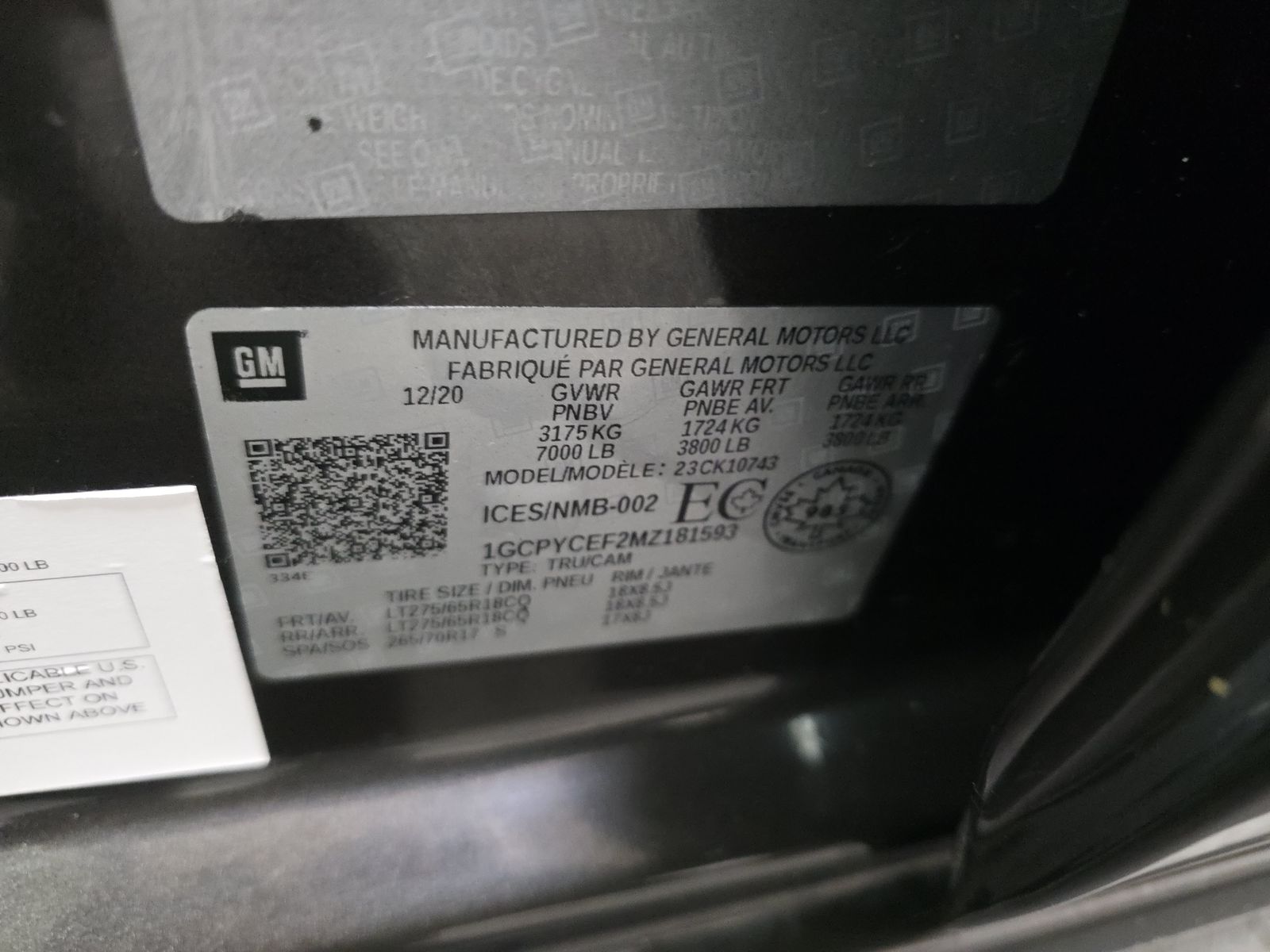 2021 Chevrolet Silverado 1500 Custom Trail Boss AWD