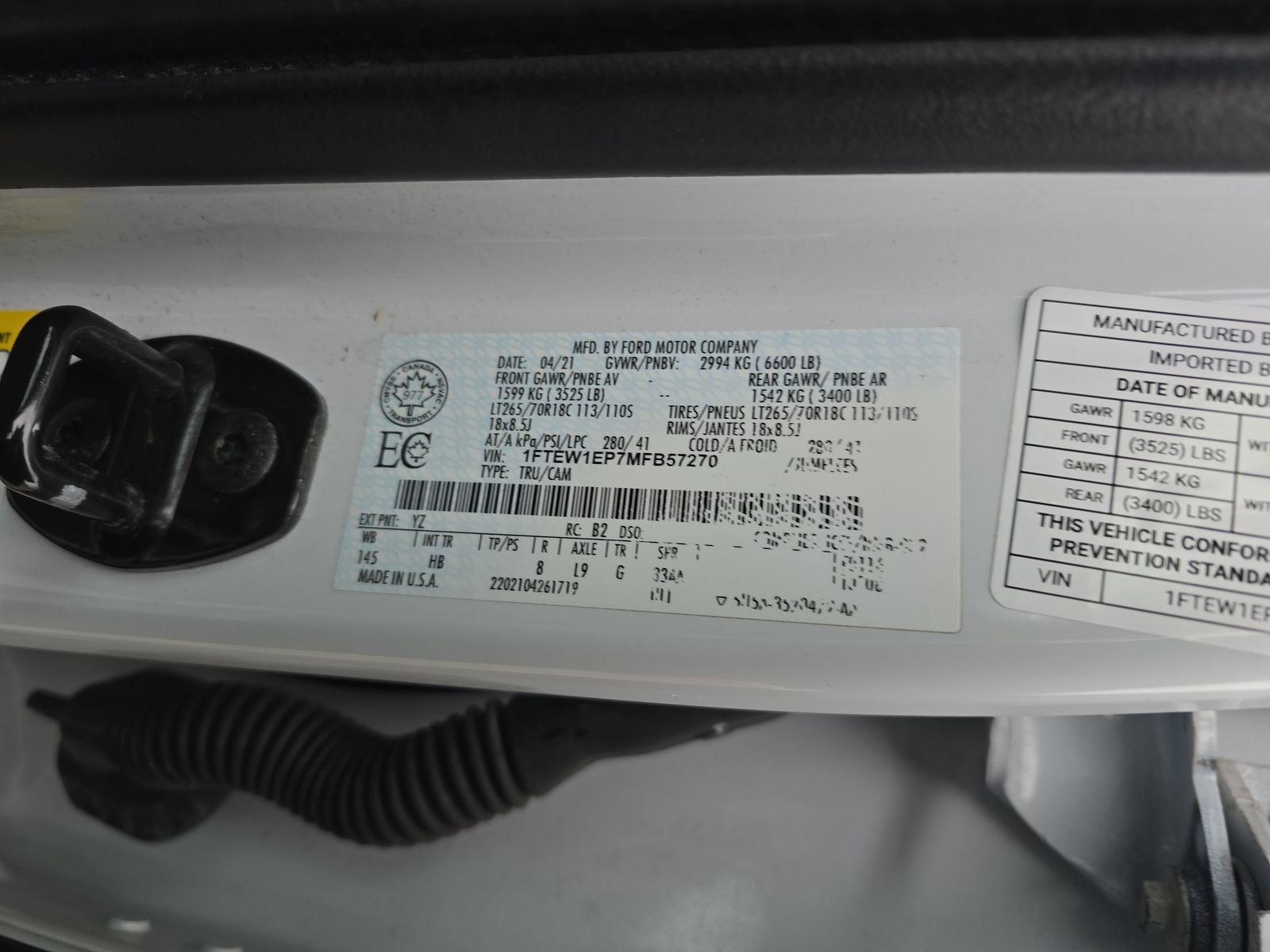 2021 Ford F-150 Lariat AWD