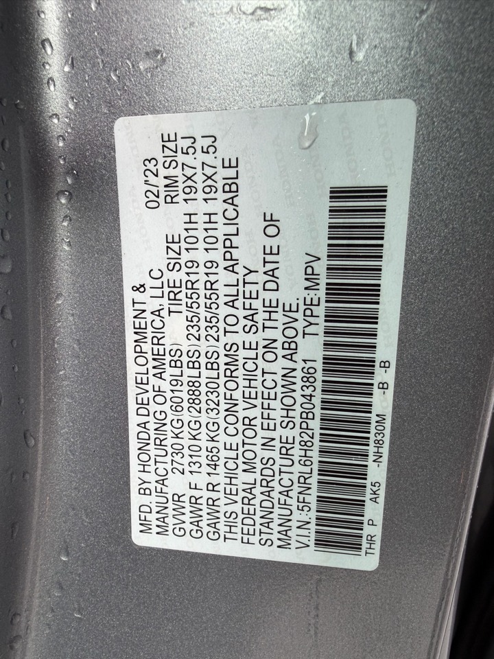 2023 Honda Odyssey Touring FWD