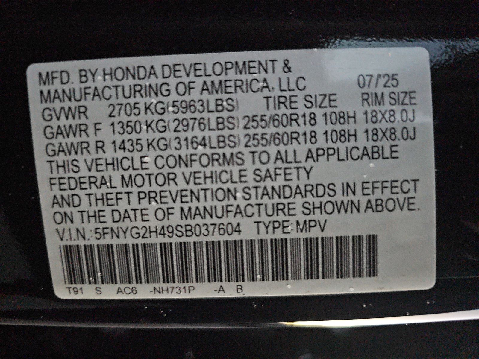 2025 Honda Pilot EX-L FWD