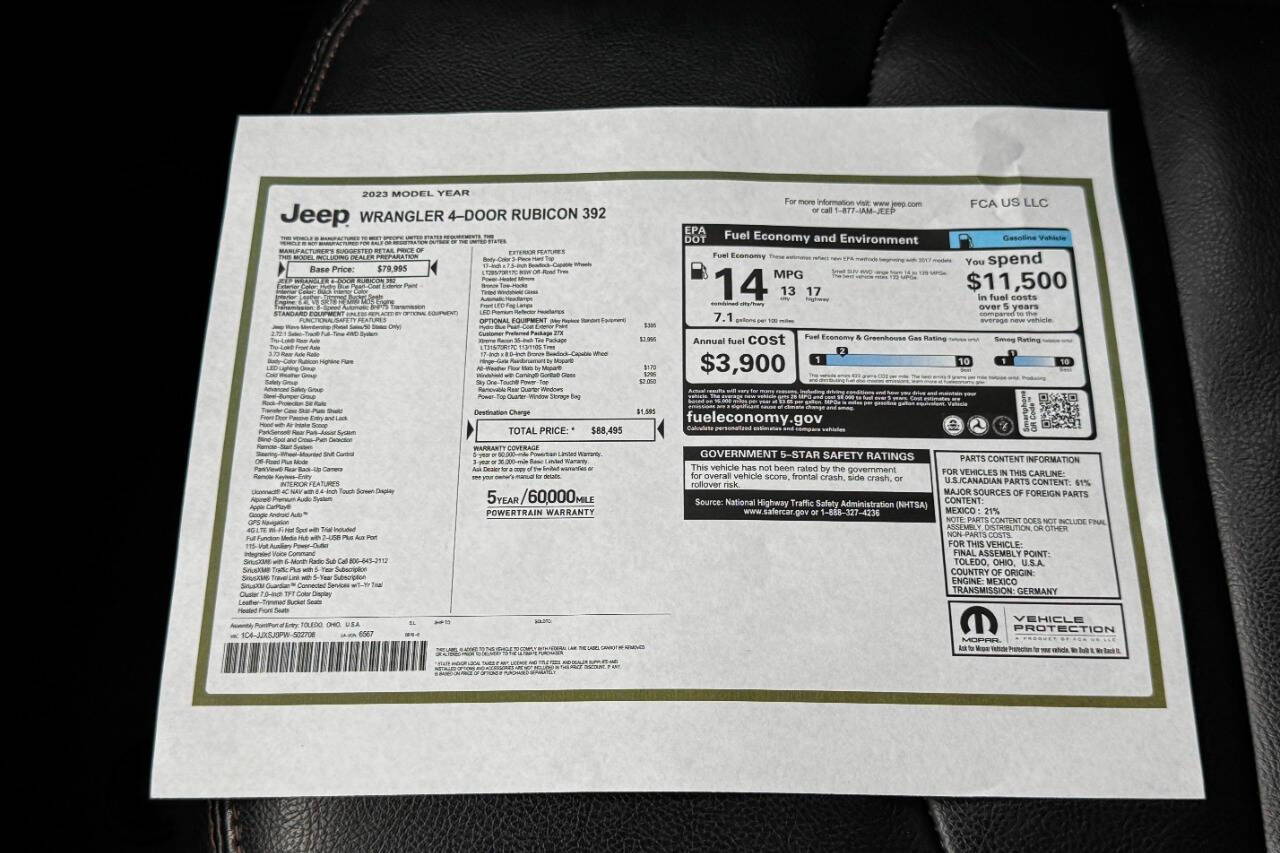 2023 Jeep Wrangler Rubicon 392 AWD