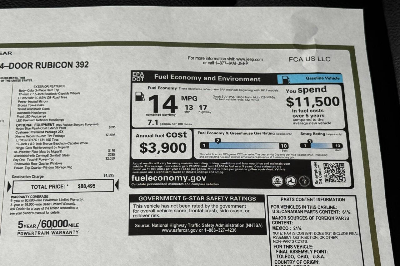 2023 Jeep Wrangler Rubicon 392 AWD